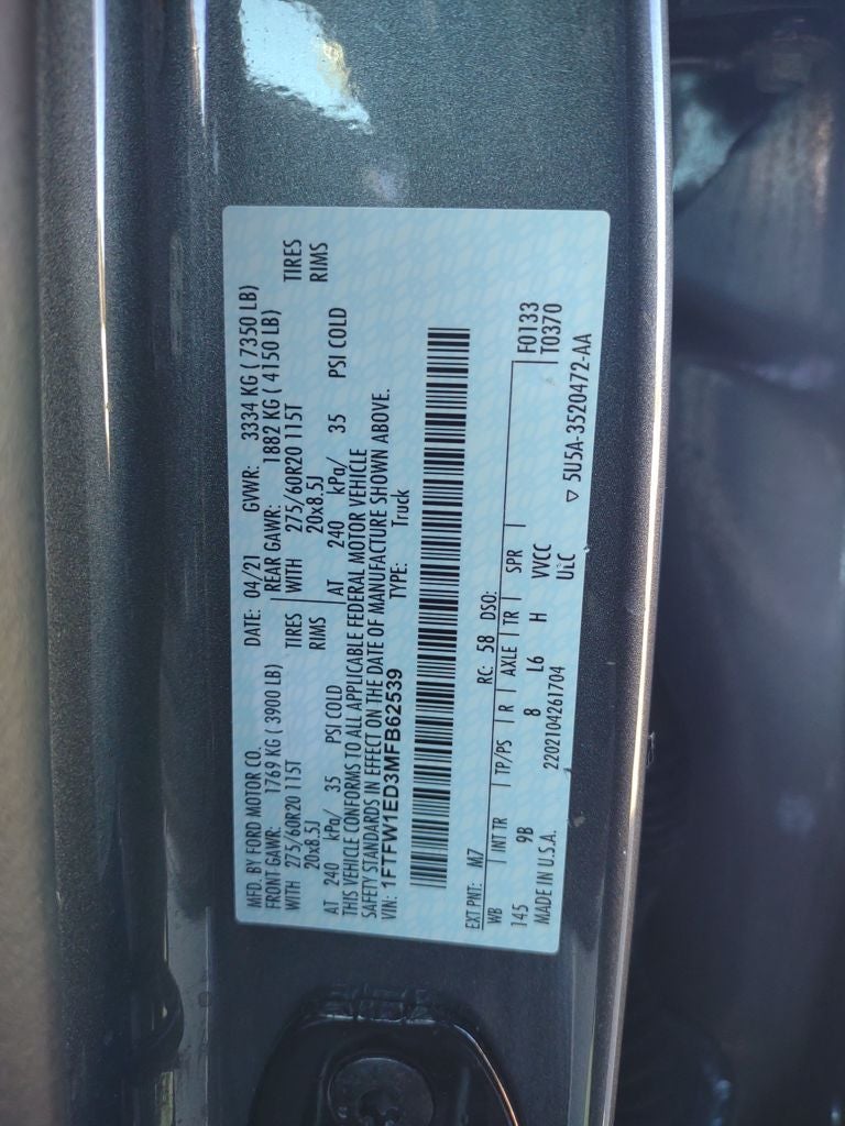 2021 Ford F-150 Platinum