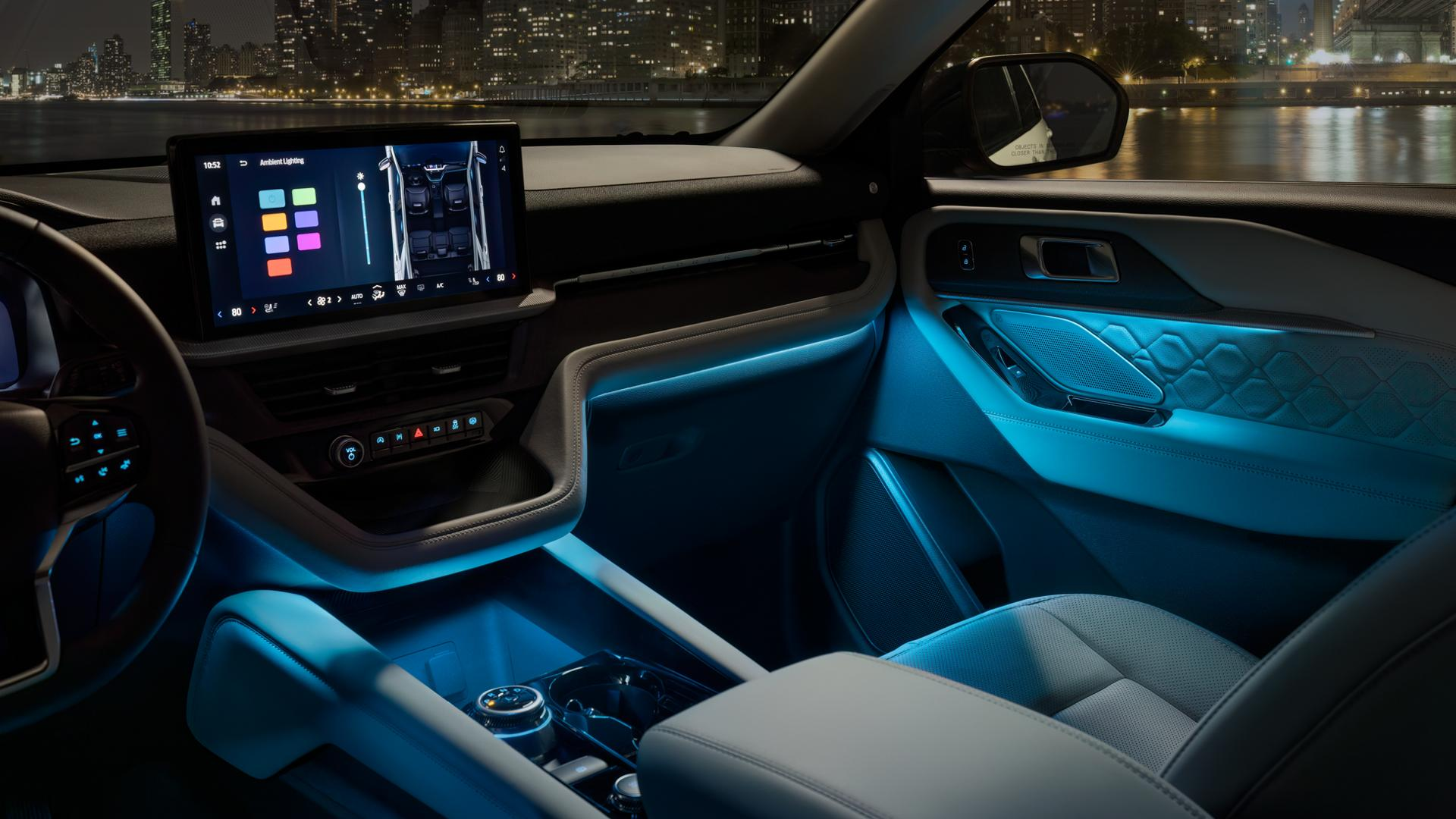 2026 Ford Explorer Blue Interior Lighting
